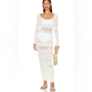 Free People Pointelle Lace Midi Dress